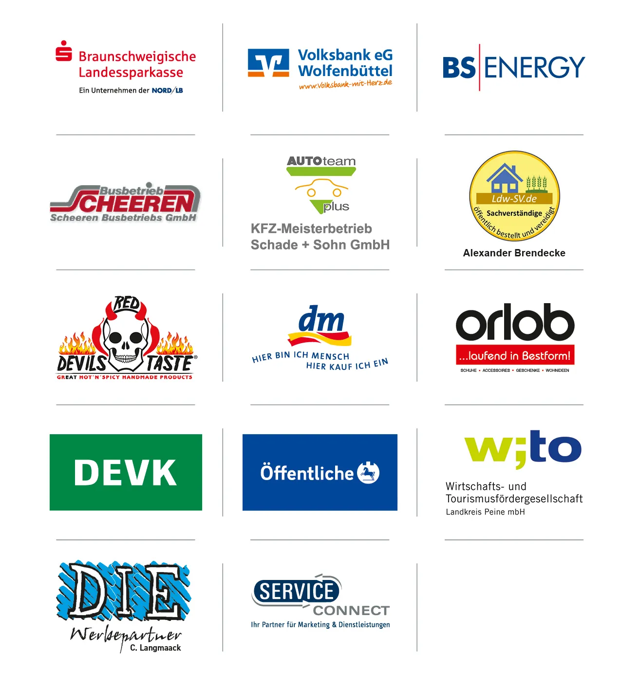 Mitglieder der Werbegemeinschaft