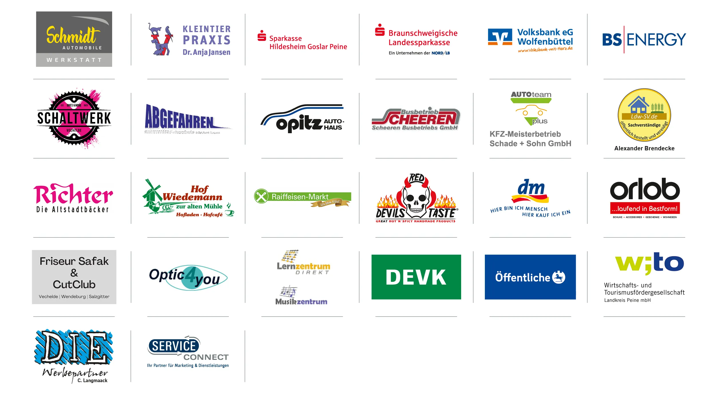 Mitglieder der Werbegemeinschaft